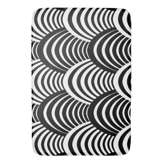 Modern Jazz Age Roaring Twenties Zwart-wit Badmat (Voorkant Verticaal)