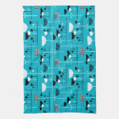 Modern Jazz - Blauw 00b2ca Theedoek (Verticaal)