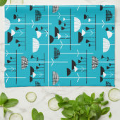 Modern Jazz - Blue 00b2ca Theedoek (Gevouwen)