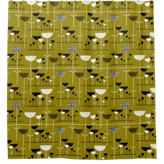 Modern Jazz - Gold Brown 988501 Douchegordijn (Voorkant)