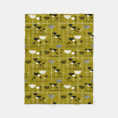 Modern Jazz - Gold Brown 988501 Fleece Deken (Voorkant)