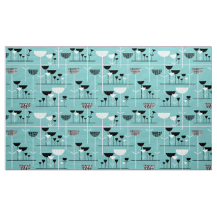 Modern Jazz - Light Blue 80C6C6 Stof