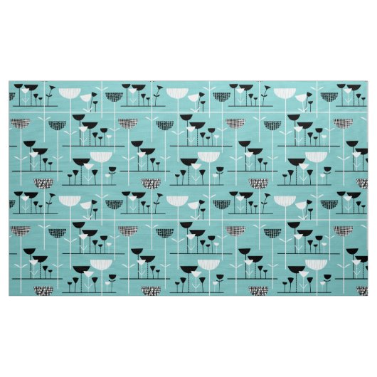 Modern Jazz - Light Blue 80C6C6 Stof (Yard (91,4 cm))