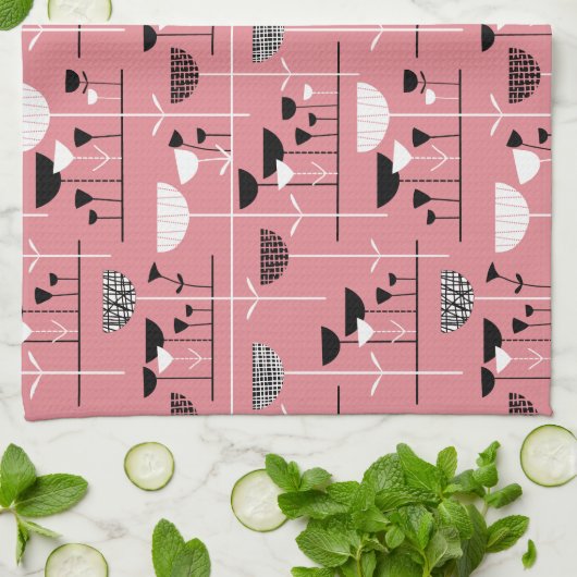 Modern Jazz - Roze e3868f Theedoek (Gevouwen)