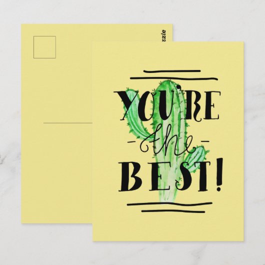 Modern Je bent de beste Briefkaart (Voorkant / Achterkant)