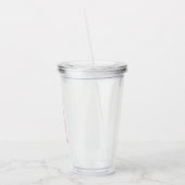 Modern je bent een ontvlammende schoonheidsroze fl acryl drinkbeker (Links)