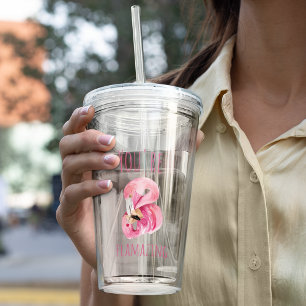 Modern je bent een ontvlammende schoonheidsroze fl acryl drinkbeker