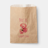 Modern je bent een ontvlammende schoonheidsroze fl bedankzakje (Voorkant)