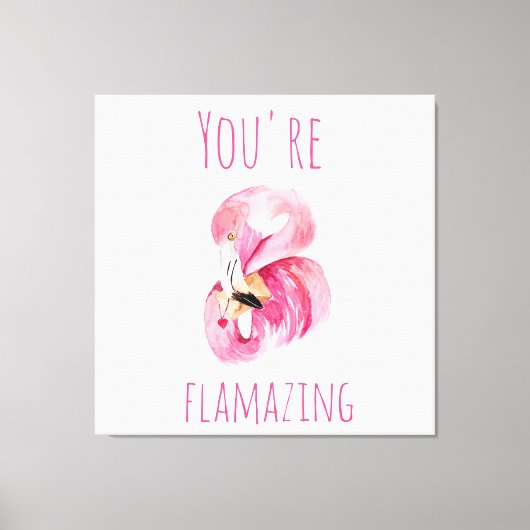 Modern je bent een ontvlammende schoonheidsroze fl canvas afdruk (Voorkant)