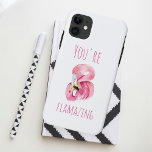 Modern je bent een ontvlammende schoonheidsroze fl Case-Mate iPhone case<br><div class="desc">Modern je bent een ontvlammende schoonheidsroze flamingo</div>
