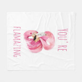 Modern je bent een ontvlammende schoonheidsroze fl fleece deken (Voorkant (Horizontaal))