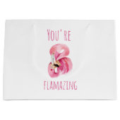 Modern je bent een ontvlammende schoonheidsroze fl groot cadeauzakje (Voorkant)