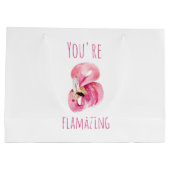 Modern je bent een ontvlammende schoonheidsroze fl groot cadeauzakje (Achterkant)