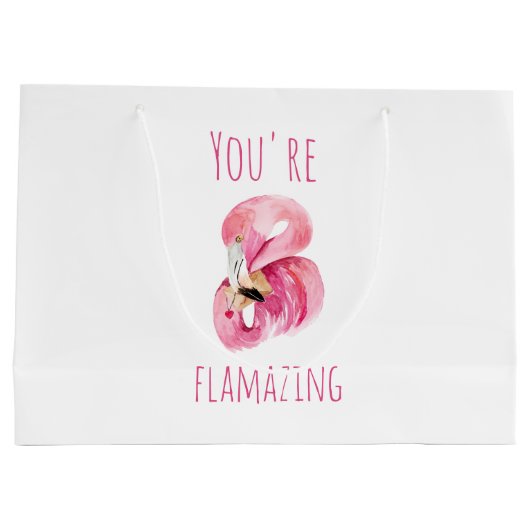 Modern je bent een ontvlammende schoonheidsroze fl groot cadeauzakje (Achterkant)