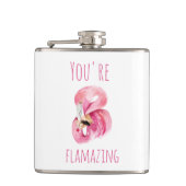 Modern je bent een ontvlammende schoonheidsroze fl heupfles (Voorkant)