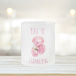 Modern je bent een ontvlammende schoonheidsroze fl matglas koffiemok<br><div class="desc">Modern je bent een ontvlammende schoonheidsroze flamingo</div>