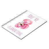 Modern je bent een ontvlammende schoonheidsroze fl notitieboek (Linkerzijde)