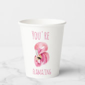 Modern je bent een ontvlammende schoonheidsroze fl papieren bekers (Voorkant)