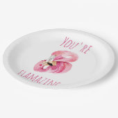 Modern je bent een ontvlammende schoonheidsroze fl papieren bordje (Gekanteld)