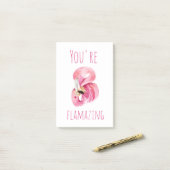 Modern je bent een ontvlammende schoonheidsroze fl post-it® notes (Op bureau)