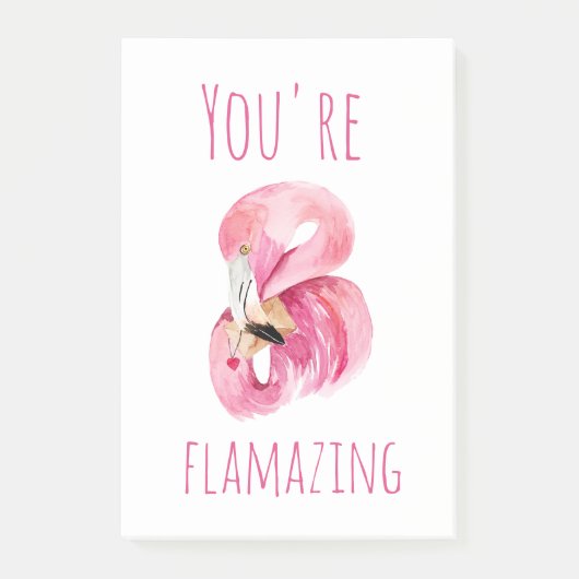 Modern je bent een ontvlammende schoonheidsroze fl post-it® notes (Voorkant)