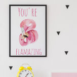 Modern je bent een ontvlammende schoonheidsroze fl poster<br><div class="desc">Modern je bent een ontvlammende schoonheidsroze flamingo</div>