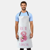 Modern je bent een ontvlammende schoonheidsroze fl schort (Gedragen)