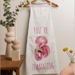 Modern je bent een ontvlammende schoonheidsroze fl schort<br><div class="desc">Modern je bent een ontvlammende schoonheidsroze flamingo</div>