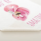 Modern je bent een ontvlammende schoonheidsroze fl sherpa deken (3/4)