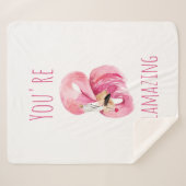 Modern je bent een ontvlammende schoonheidsroze fl sherpa deken (Voorkant (horizontaal))