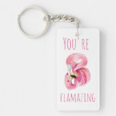 Modern je bent een ontvlammende schoonheidsroze fl sleutelhanger (Voorkant)