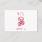 Modern je bent een ontvlammende schoonheidsroze fl visitekaartje (Voorkant)