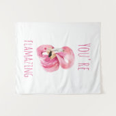 Modern je bent een ontvlammende schoonheidsroze fl wandkleed (Voorkant (horizontaal))