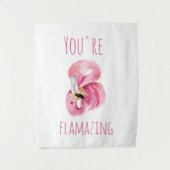 Modern je bent een ontvlammende schoonheidsroze fl wandkleed (Voorkant)