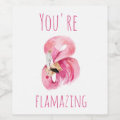 Modern je bent een ontvlammende schoonheidsroze fl wijn etiket (Enkel label)