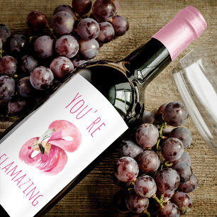 Modern je bent een ontvlammende schoonheidsroze fl wijn etiket