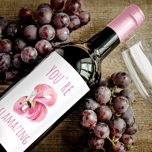 Modern je bent een ontvlammende schoonheidsroze fl wijn etiket