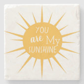 Modern Je bent mijn Zonneschijn Stenen Onderzetter (Voorkant)
