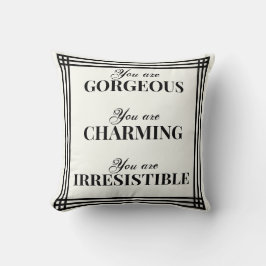 Modern je bent prachtige crème kleur kussen