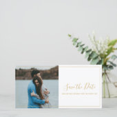 Modern je eigen foto, sla de datumkaart op bedankkaart (Staand voorkant)