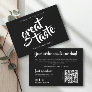 Modern, je hebt een goede smaak qr code bedankt visitekaartje
