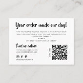Modern, je hebt een goede smaak qr code bedankt visitekaartje (Achterkant)