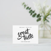 Modern, je hebt een goede smaak qr code bedankt visitekaartje (Staand voorkant)