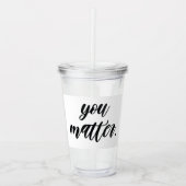 Modern je maakt een positief motiviteitskaartje ui acryl drinkbeker (Voorkant)