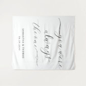 Modern Je Was Altijd De Ene Trouwachtergrond Wandkleed (Voorkant (horizontaal))