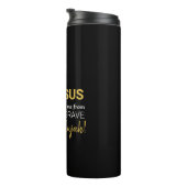 Modern JESUS RANSOMED ME Christelijk Thermosbeker (Geroteerd rechts)