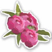 Modern Jewel Peony Sticker (Voorkant)
