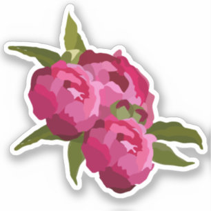 Modern Jewel Peony Sticker