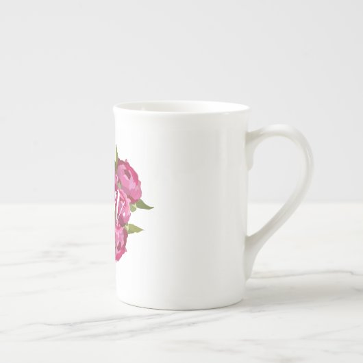 Modern Jewel Peony Tea Pot Porselein Kop (Rechts)