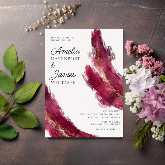 Modern Jewel Tones Abstracte bruiloft Kaart